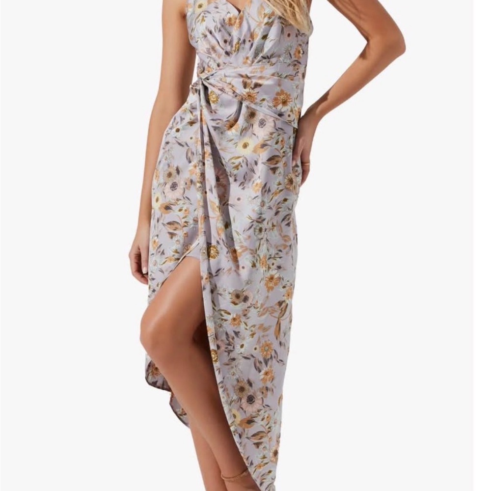 ASTR Giselle Floral Side Ruched Dress